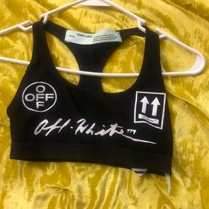 Off white sports bra.